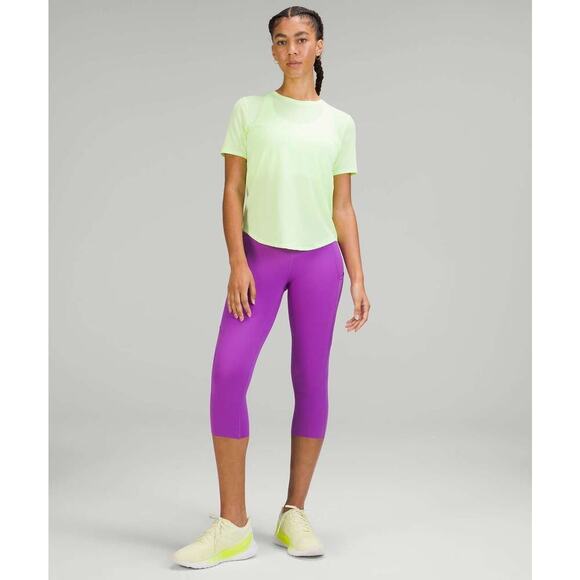 Lululemon Fast and Free High-Rise Crop 19" Moonlit Magenta Sz 6 - Picture 4 of 8